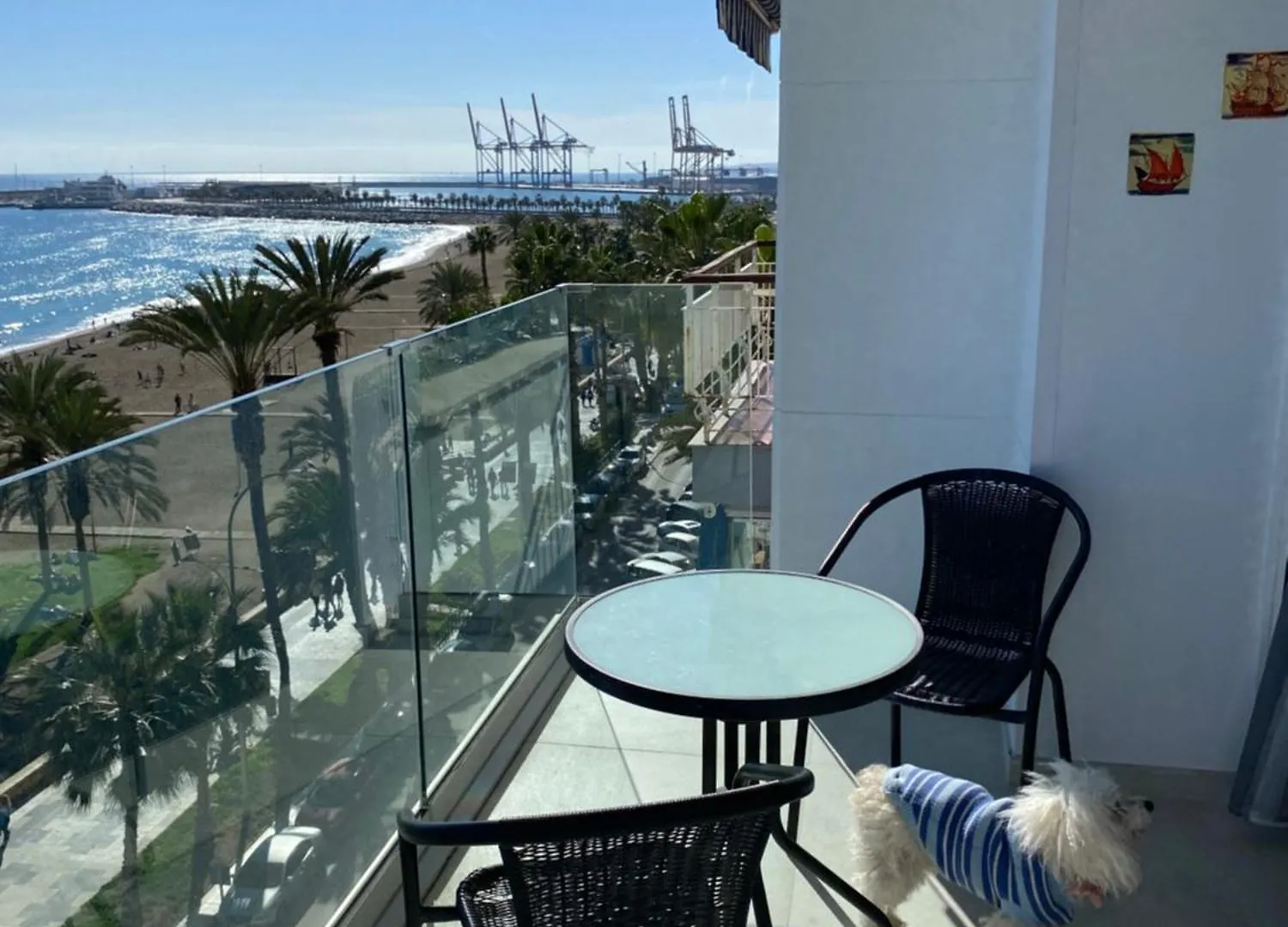 Playa Malagueta Vistas Frontal Al Mar Con Dos Dormitorios Màlaga Apartmán